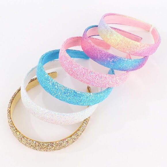 Girls Headbands Glitter 6 Pack Multi-colored Sparkly Hair Accessories main image 7